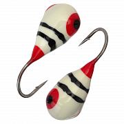 Капля с ушком d 4,0 мм, вес 1,04 гр, обмазка малек, белая-винт/10 шт/